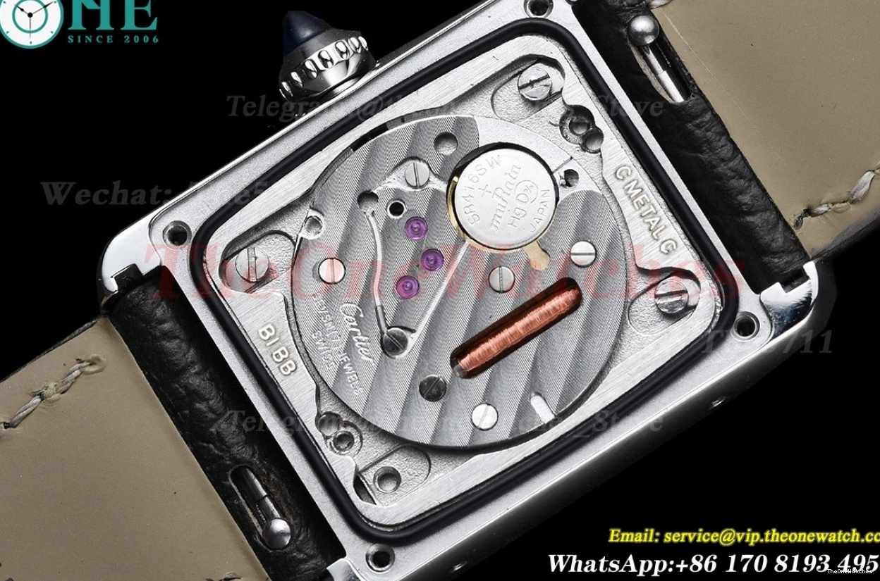K11F On Black Strap Small Quartz Tank Must dial White 0513